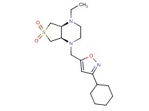 (4aS*,7aR*)-1-[(3-cyclohexylisoxazol-5-yl)methyl]-4-ethyloctahydrothieno[3,4-b]pyrazine 6,6-dioxide