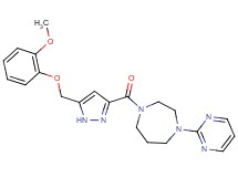 1-({5-[(2-methoxyphenoxy)methyl]-1H-pyrazol-3-yl}carbonyl)-4-(2-pyrimidinyl)-1,4-diazepane