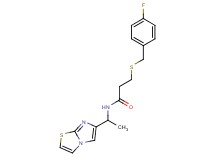 3-[(4-fluorobenzyl)thio]-N-(1-imidazo[2,1-b][1,3]thiazol-6-ylethyl)propanamide