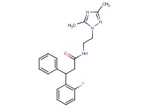 N-[2-(3,5-dimethyl-1H-1,2,4-triazol-1-yl)ethyl]-3-(2-fluorophenyl)-3-phenylpropanamide