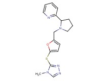 2-[1-({5-[(4-methyl-4H-1,2,4-triazol-3-yl)thio]-2-furyl}methyl)pyrrolidin-2-yl]pyridine