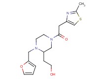 2-{1-(2-furylmethyl)-4-[(2-methyl-1,3-thiazol-4-yl)acetyl]piperazin-2-yl}ethanol