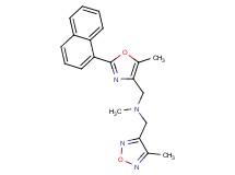 N-methyl-1-[5-methyl-2-(1-naphthyl)-1,3-oxazol-4-yl]-N-[(4-methyl-1,2,5-oxadiazol-3-yl)methyl]methanamine