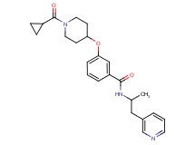 3-{[1-(cyclopropylcarbonyl)-4-piperidinyl]oxy}-N-[1-methyl-2-(3-pyridinyl)ethyl]benzamide