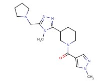 1-[(1-methyl-1H-pyrazol-4-yl)carbonyl]-3-[4-methyl-5-(pyrrolidin-1-ylmethyl)-4H-1,2,4-triazol-3-yl]piperidine