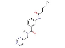 N-methyl-3-(pentanoylamino)-N-(pyrimidin-4-ylmethyl)benzamide