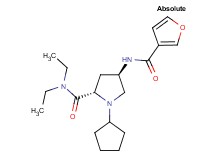 (4R)-1-cyclopentyl-N,N-diethyl-4-(3-furoylamino)-L-prolinamide