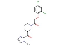{1-[(2,4-dichlorophenoxy)acetyl]-3-piperidinyl}(1-methyl-1H-imidazol-2-yl)methanone