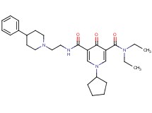 1-cyclopentyl-N,N-diethyl-4-oxo-N'-[2-(4-phenyl-1-piperidinyl)ethyl]-1,4-dihydro-3,5-pyridinedicarboxamide