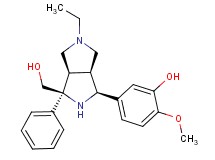 5-[(1S*,3S*,3aR*,6aS*)-5-ethyl-3-(hydroxymethyl)-3-phenyloctahydropyrrolo[3,4-c]pyrrol-1-yl]-2-methoxyphenol