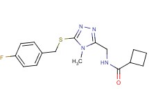 N-({5-[(4-fluorobenzyl)thio]-4-methyl-4H-1,2,4-triazol-3-yl}methyl)cyclobutanecarboxamide