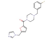 1-(3-fluorobenzyl)-4-[5-(1H-imidazol-1-ylmethyl)-2-furoyl]piperazine