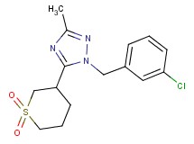 1-(3-chlorobenzyl)-5-(1,1-dioxidotetrahydro-2H-thiopyran-3-yl)-3-methyl-1H-1,2,4-triazole
