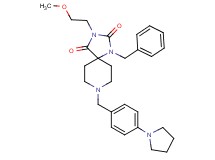 1-benzyl-3-(2-methoxyethyl)-8-[4-(1-pyrrolidinyl)benzyl]-1,3,8-triazaspiro[4.5]decane-2,4-dione