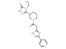 4-ethyl-5-{1-[(3-pyridin-4-yl-1H-1,2,4-triazol-5-yl)acetyl]piperidin-3-yl}-2,4-dihydro-3H-1,2,4-triazol-3-one