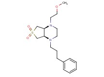 (4aR*,7aS*)-1-(2-methoxyethyl)-4-(3-phenylpropyl)octahydrothieno[3,4-b]pyrazine 6,6-dioxide
