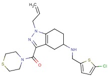 1-allyl-N-[(5-chloro-2-thienyl)methyl]-3-(4-thiomorpholinylcarbonyl)-4,5,6,7-tetrahydro-1H-indazol-5-amine
