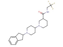 1'-(2,3-dihydro-1H-inden-2-yl)-N-(2,2,2-trifluoroethyl)-1,4'-bipiperidine-3-carboxamide