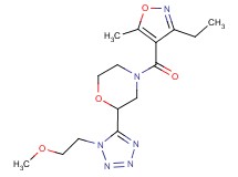 4-[(3-ethyl-5-methylisoxazol-4-yl)carbonyl]-2-[1-(2-methoxyethyl)-1H-tetrazol-5-yl]morpholine
