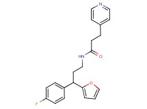 N-[3-(4-fluorophenyl)-3-(2-furyl)propyl]-3-pyridin-4-ylpropanamide