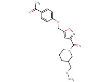 1-{4-[(3-{[3-(methoxymethyl)-1-piperidinyl]carbonyl}-5-isoxazolyl)methoxy]phenyl}ethanone