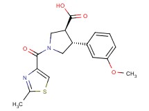 (3S*,4R*)-4-(3-methoxyphenyl)-1-[(2-methyl-1,3-thiazol-4-yl)carbonyl]pyrrolidine-3-carboxylic acid