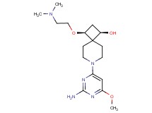 rel-(1R,3S)-7-(2-amino-6-methoxy-4-pyrimidinyl)-3-[2-(dimethylamino)ethoxy]-7-azaspiro[3.5]nonan-1-ol bis(trifluoroacetate) (salt)