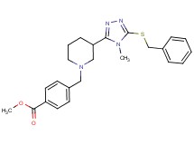 methyl 4-({3-[5-(benzylthio)-4-methyl-4H-1,2,4-triazol-3-yl]-1-piperidinyl}methyl)benzoate