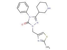 2-[(2-methyl-1,3-thiazol-4-yl)methyl]-4-phenyl-5-(3-piperidinyl)-2,4-dihydro-3H-1,2,4-triazol-3-one hydrochloride