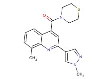 8-methyl-2-(1-methyl-1H-pyrazol-4-yl)-4-(thiomorpholin-4-ylcarbonyl)quinoline
