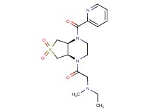 2-[(4aS*,7aR*)-6,6-dioxido-4-(2-pyridinylcarbonyl)hexahydrothieno[3,4-b]pyrazin-1(2H)-yl]-N-ethyl-N-methyl-2-oxoethanamine