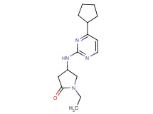 4-[(4-cyclopentylpyrimidin-2-yl)amino]-1-ethylpyrrolidin-2-one