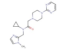 N-cyclopropyl-N-[(1-methyl-1H-imidazol-2-yl)methyl]-2-[4-(2-pyrimidinyl)-1-piperazinyl]acetamide