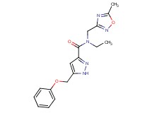 N-ethyl-N-[(5-methyl-1,2,4-oxadiazol-3-yl)methyl]-5-(phenoxymethyl)-1H-pyrazole-3-carboxamide