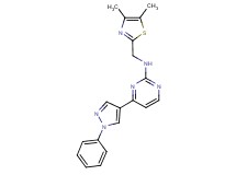 N-[(4,5-dimethyl-1,3-thiazol-2-yl)methyl]-4-(1-phenyl-1H-pyrazol-4-yl)pyrimidin-2-amine