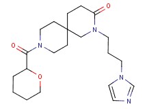 2-[3-(1H-imidazol-1-yl)propyl]-9-(tetrahydro-2H-pyran-2-ylcarbonyl)-2,9-diazaspiro[5.5]undecan-3-one