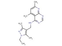 N-[(1-ethyl-3,5-dimethyl-1H-pyrazol-4-yl)methyl]-5,7-dimethylpyrido[2,3-d]pyrimidin-4-amine