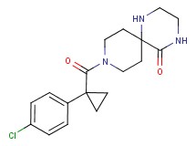 9-{[1-(4-chlorophenyl)cyclopropyl]carbonyl}-1,4,9-triazaspiro[5.5]undecan-5-one