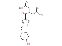 5-[(4-hydroxypiperidin-1-yl)methyl]-N,N-diisobutylisoxazole-3-carboxamide