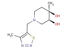 (3S*,4R*)-4-methyl-1-[(4-methyl-1,2,3-thiadiazol-5-yl)methyl]piperidine-3,4-diol