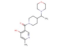 2-methyl-5-({4-[1-(4-morpholinyl)ethyl]-1-piperidinyl}carbonyl)-4-pyridinol