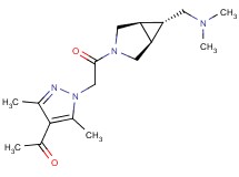 1-[1-(2-{(1R*,5S*,6r)-6-[(dimethylamino)methyl]-3-azabicyclo[3.1.0]hex-3-yl}-2-oxoethyl)-3,5-dimethyl-1H-pyrazol-4-yl]ethanone