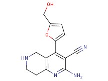 2-amino-4-[5-(hydroxymethyl)-2-furyl]-5,6,7,8-tetrahydro-1,6-naphthyridine-3-carbonitrile