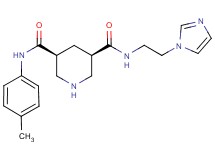 (3R*,5S*)-N-[2-(1H-imidazol-1-yl)ethyl]-N'-(4-methylphenyl)piperidine-3,5-dicarboxamide