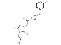 5-{2-[3-(3-chlorophenoxy)azetidin-1-yl]-2-oxoethyl}-3-propylimidazolidine-2,4-dione