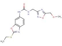N-[2-(ethylthio)-1,3-benzoxazol-6-yl]-N'-{[5-(methoxymethyl)-1,2,4-oxadiazol-3-yl]methyl}urea