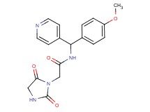 2-(2,5-dioxoimidazolidin-1-yl)-N-[(4-methoxyphenyl)(pyridin-4-yl)methyl]acetamide