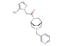 (1S*,5R*)-6-[(5-methyl-1H-pyrazol-1-yl)acetyl]-3-(3-pyridinylmethyl)-3,6-diazabicyclo[3.2.2]nonane