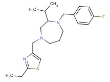 4-[(2-ethyl-1,3-thiazol-4-yl)methyl]-1-(4-fluorobenzyl)-2-isopropyl-1,4-diazepane