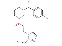 (4-chlorophenyl){1-[3-(2-ethyl-1H-imidazol-1-yl)propanoyl]-3-piperidinyl}methanone
